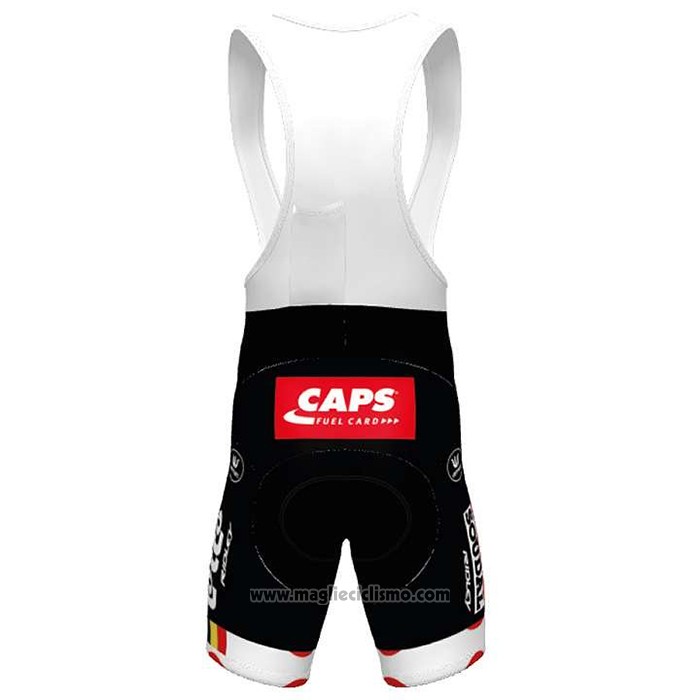 2020 Abbigliamento Ciclismo Lotto Soudal Rosso Manica Corta e Salopette